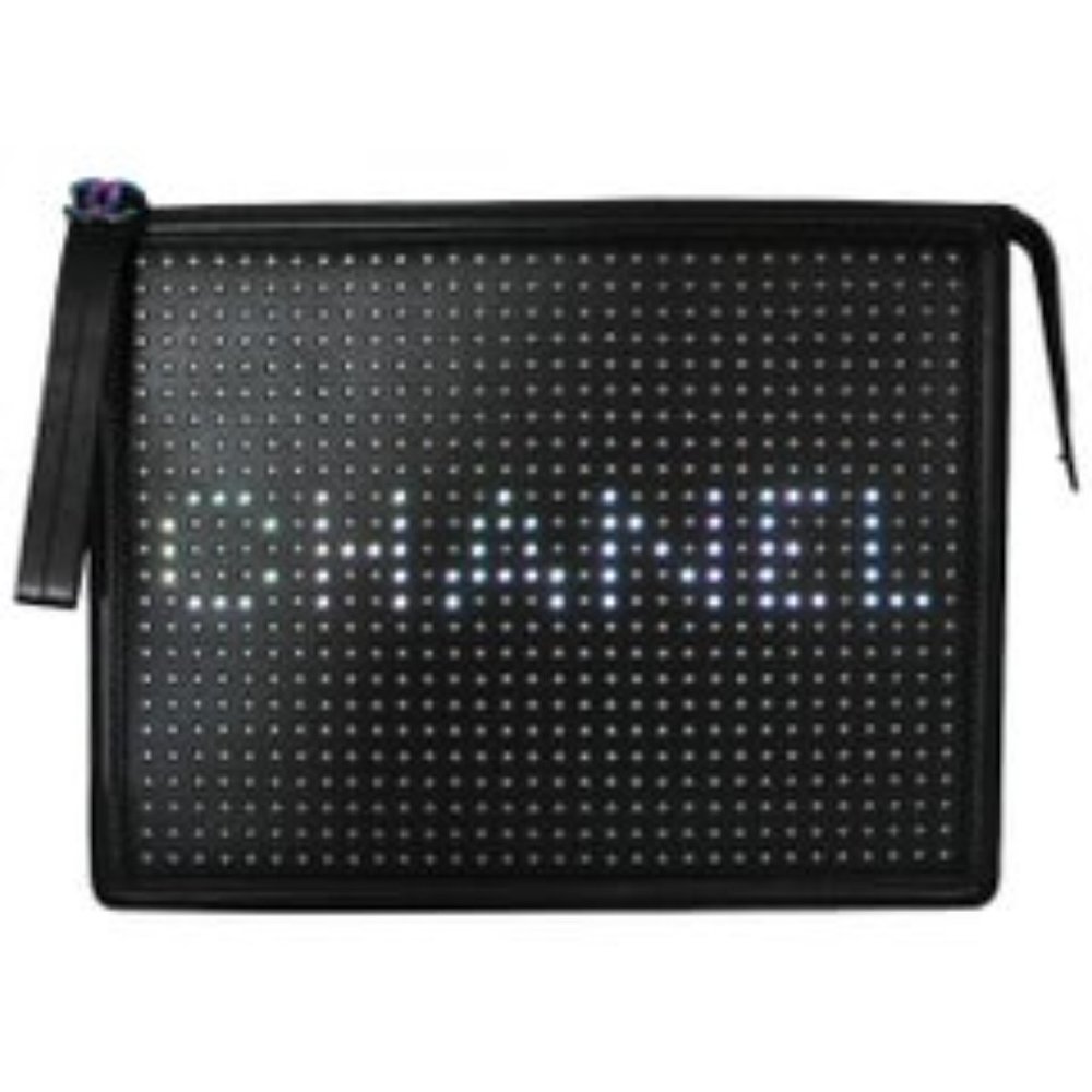 *SOLD* Lambskin LED Boy 2.0 Clutch Silver lambskin